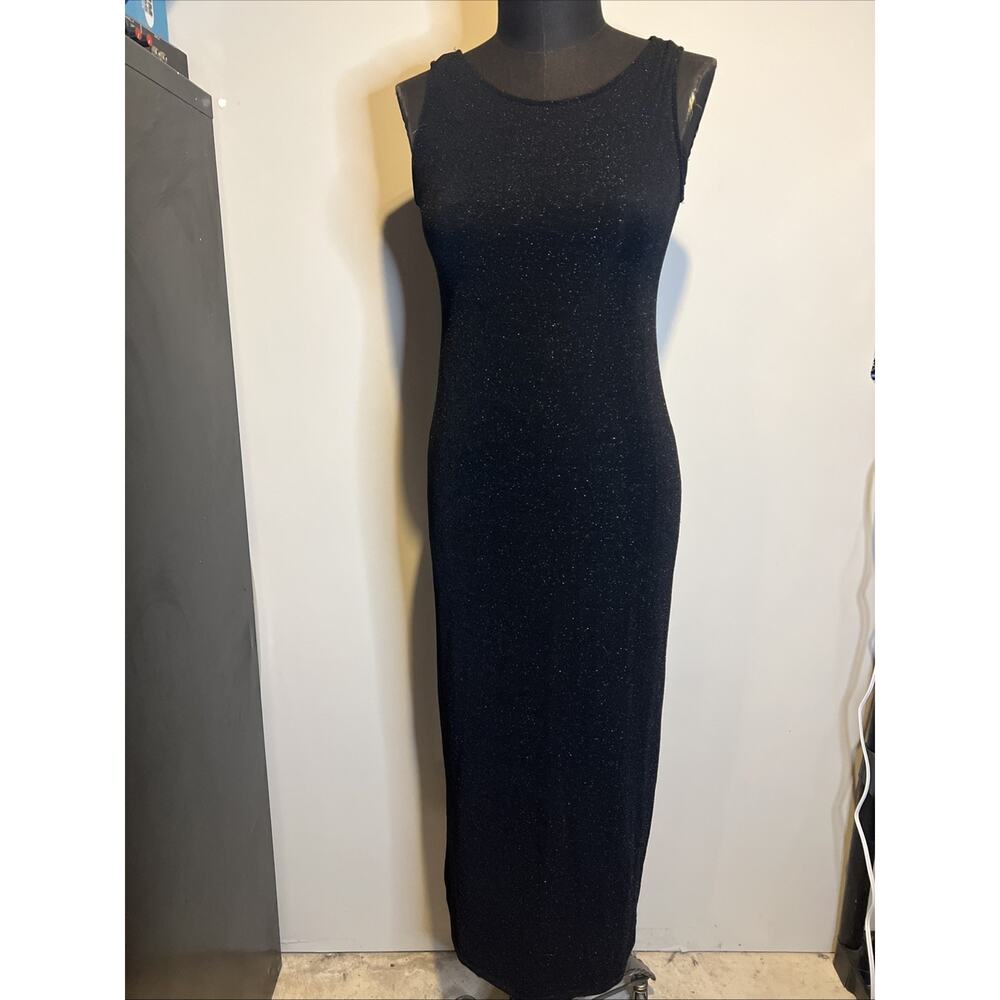 Jalate Maxi / Long Black Sparkly Dress Lined Sz Small Sleeveless‎ Party Cocktail